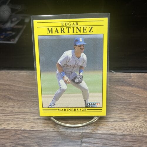 Cheap Sneaks Footwear/Sports Cards Baseball Card 1991 MLB Fleer Edgar Martinez #457 Base Card - Pulled From Sealed Set