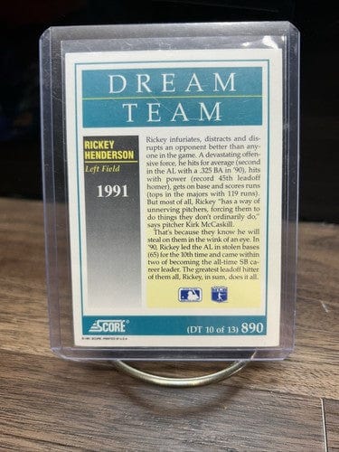 Cheap Sneaks Footwear/Sports Cards Baseball Card 1991 Score Rickey Henderson Dream Team  Oakland Athletics #890 DT 10 o