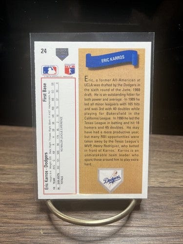 Cheap Sneaks Footwear/Sports Cards Baseball Card 1991 Upper Deck #24 Eric Karros Rookie Card Dodgers