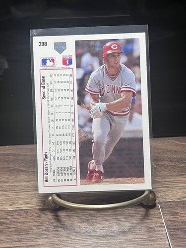 Cheap Sneaks Footwear/Sports Cards Baseball Card 1991 Upper Deck Bill Doran 2B Cincinnati Reds Baseball Card #398