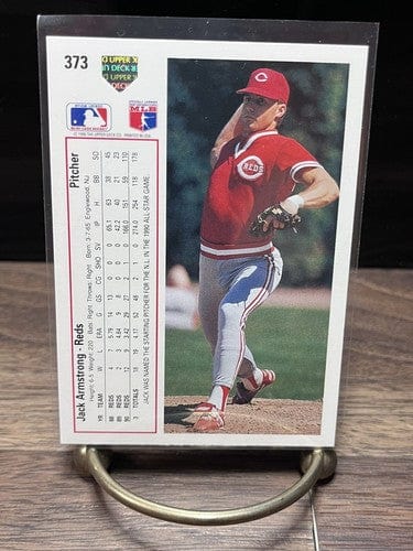 Cheap Sneaks Footwear/Sports Cards Baseball Card 1991 Upper Deck Jack Armstrong P Cincinnati Reds Baseball Card #373