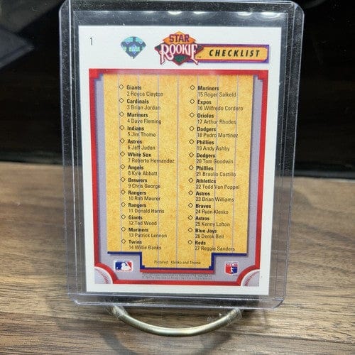 Cheap Sneaks Footwear/Sports Cards Baseball Card 1992 Upper Deck #1 Jim Thome Ryan Klesko Cleveland Indians Atlanta Bra