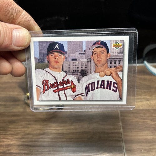 Cheap Sneaks Footwear/Sports Cards Baseball Card 1992 Upper Deck #1 Jim Thome Ryan Klesko Cleveland Indians Atlanta Bra