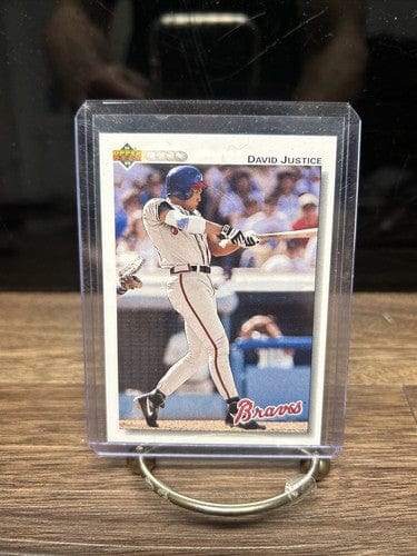 Cheap Sneaks Footwear/Sports Cards Baseball Card 1992 Upper Deck #546 David Justice Atlanta Braves