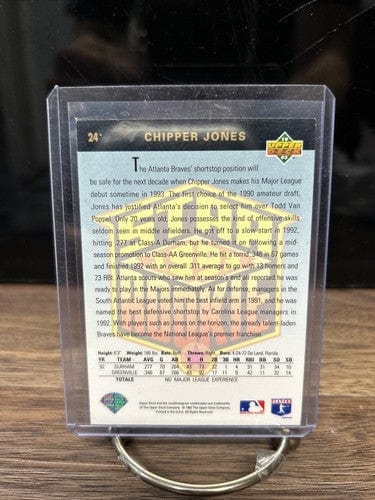 Cheap Sneaks Footwear/Sports Cards Baseball Card 1992 Upper Deck Chipper Jones Star Rookies 24 RC ROOKIE Braves HOF