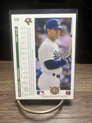 Cheap Sneaks Footwear/Sports Cards Baseball Card 1992 Upper Deck Eric Karros Los Angeles Dodgers #534