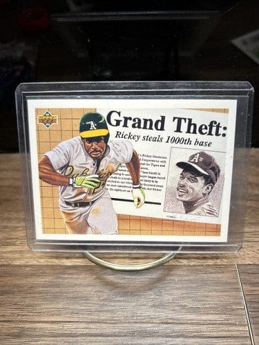 Cheap Sneaks Footwear/Sports Cards Baseball Card 1992 UPPER DECK GRAND THEFT RICKEY HENDERSON #782 OAKLAND ATHLETICS HO