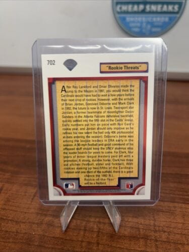 Cheap Sneaks Footwear/Sports Cards Baseball Card 1992 Upper Deck Rookie Threats Jordan / Osbourne / Clark #72 St. Louis