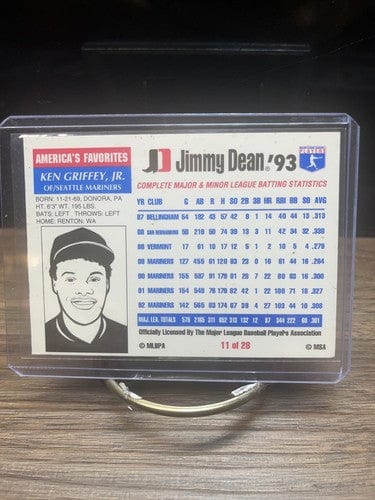 Cheap Sneaks Footwear/Sports Cards Baseball Card 1993 Jimmy Dean #11 KEN GRIFFEY JR (HOF) Seattle Mariners Baseball Car
