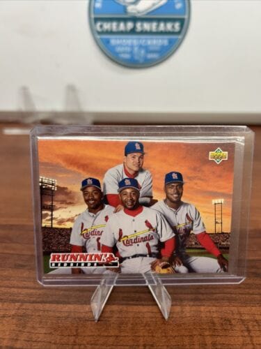 Cheap Sneaks Footwear/Sports Cards Baseball Card 1993 Upper Deck - #482 Ray Lankford, Bernard Gilkey, Ozzie Smith