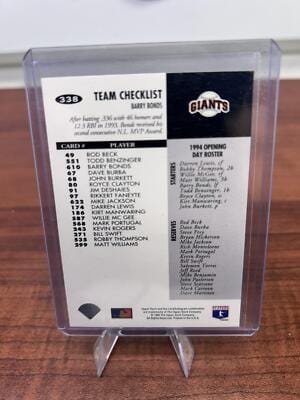 Cheap Sneaks Footwear/Sports Cards Baseball Card 1994 Collector's Choice #338 Barry Bonds