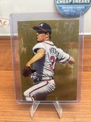 Cheap Sneaks Footwear/Sports Cards Baseball Card 1995 Flair Hot Numbers #6 Greg Maddux Braves