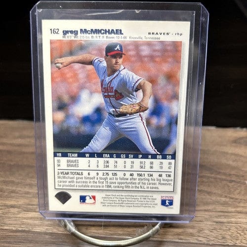 Cheap Sneaks Footwear/Sports Cards Baseball Card 1995 Upper Deck Greg McMichael Atlanta Braves Autographed #162 In Pers