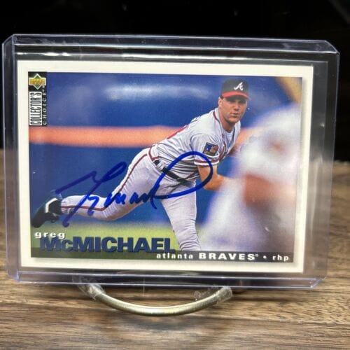 Cheap Sneaks Footwear/Sports Cards Baseball Card 1995 Upper Deck Greg McMichael Atlanta Braves Autographed #162 In Pers