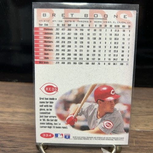 Cheap Sneaks Footwear/Sports Cards Baseball Card 1996 Fleer #334 Bret Boone Cincinnati Reds
