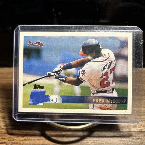 Cheap Sneaks Footwear/Sports Cards Baseball Card 1996 Topps Atlanta Braves Baseball Card #389 Fred McGriff