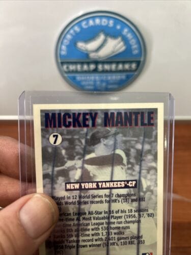 Cheap Sneaks Footwear/Sports Cards Baseball Card 1996 Topps Mickey Mantle #7 NY Yankees Gold Seal