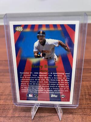Cheap Sneaks Footwear/Sports Cards Baseball Card 1997 Topps #465 Barry Bonds