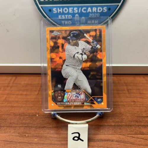 Cheap Sneaks Footwear/Sports Cards Baseball Card 20/25 Estevan Florial 2023 Topps Chrome Sapphire Orange Refrac. #USCS2