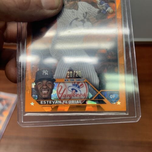 Cheap Sneaks Footwear/Sports Cards Baseball Card 20/25 Estevan Florial 2023 Topps Chrome Sapphire Orange Refrac. #USCS2