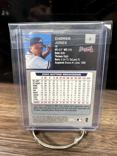 Cheap Sneaks Footwear/Sports Cards Baseball Card 2001 Topps Stadium Club #2 Chipper Jones Atlanta Braves. Baseball Card