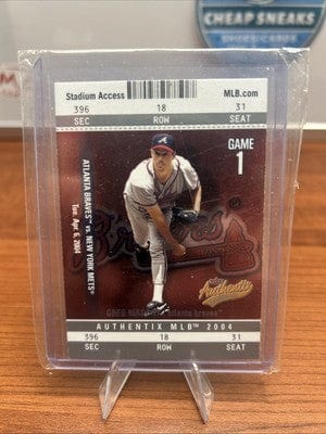 Cheap Sneaks Footwear/Sports Cards Baseball Card 2004 Fleer Authentix Atlanta Braves Baseball #38 Greg Maddux MINT