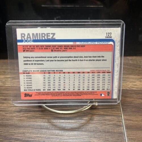 Cheap Sneaks Footwear/Sports Cards Baseball Card 2019 Topps Chrome JOSE RAMIREZ #127 Card Cleveland Guardians MLB