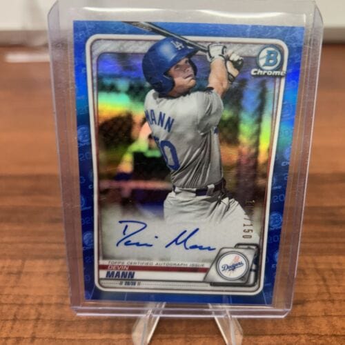Cheap Sneaks Footwear/Sports Cards Baseball Card 2020 Bowman Chrome Prospect Auto Blue Refractor /150 Devin Mann #CPA-D