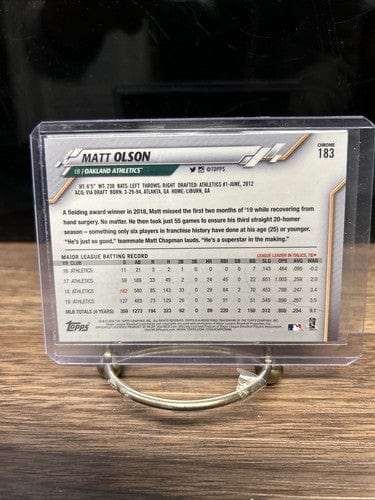 Cheap Sneaks Footwear/Sports Cards Baseball Card 2020 Topps Chrome Matt Olson Oakland Athletics #183