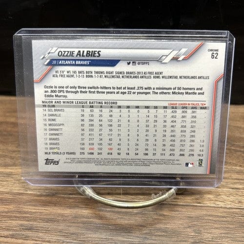 Cheap Sneaks Footwear/Sports Cards Baseball Card 2020 Topps Chrome Ozzie Albies #62 Atlanta Braves