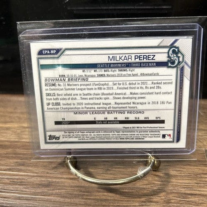 Cheap Sneaks Footwear/Sports Cards Baseball Card 2021 Bowman Chrome Milkar Perez Auto 1st Autograph Rookie RC #CPA-MP M