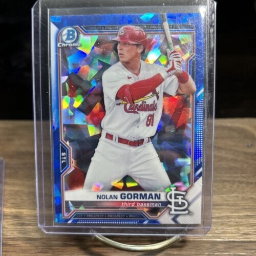 Cheap Sneaks Footwear/Sports Cards Baseball Card 2021 Bowman Chrome Sapphire Prospect Nolan Gorman #BCP-90 St. Louis Ca