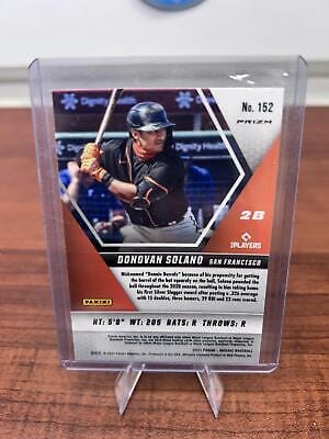Cheap Sneaks Footwear/Sports Cards Baseball Card 2021 Panini Mosaic #152 Donovan Solano Silver Prizm