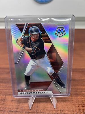 Cheap Sneaks Footwear/Sports Cards Baseball Card 2021 Panini Mosaic #152 Donovan Solano Silver Prizm
