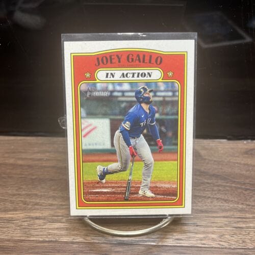 Cheap Sneaks Footwear/Sports Cards Baseball Card 2021 Topps Heritage #180 Joey Gallo In Action Texas Rangers