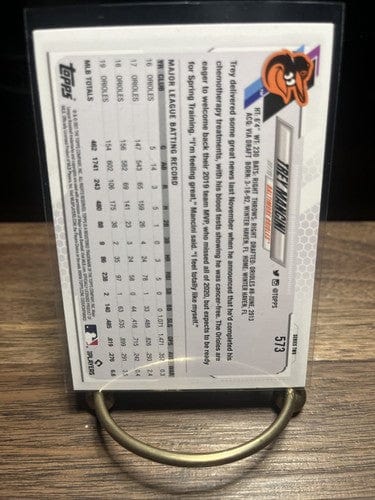 Cheap Sneaks Footwear/Sports Cards Baseball Card 2021 Topps Series 2 Base #573 Trey Mancini - Baltimore Orioles
