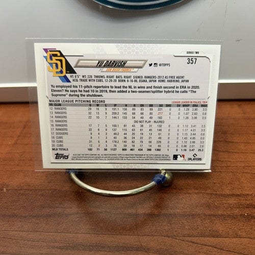 Cheap Sneaks Footwear/Sports Cards Baseball Card 2021 Topps Series 2 Base Set - Yu Darvish #357 San Diego Padres