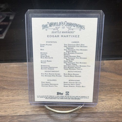Cheap Sneaks Footwear/Sports Cards Baseball Card 2022 Allen and Ginter Base #127 Edgar Martinez - Seattle Mariners
