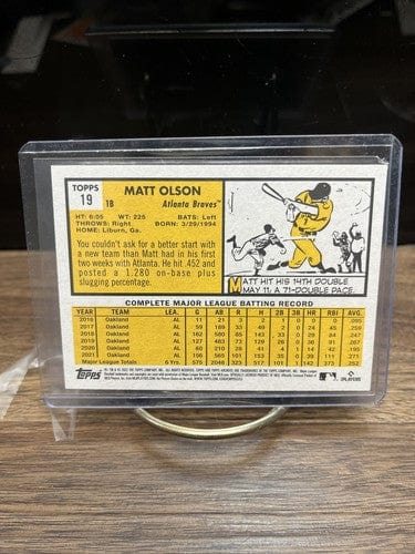 Cheap Sneaks Footwear/Sports Cards Baseball Card 2022 Archives Base #19 Matt Olson - Atlanta Braves