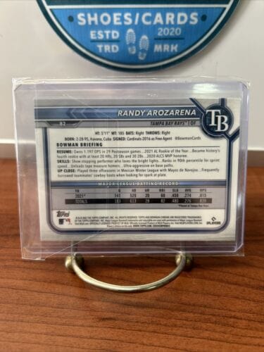 Cheap Sneaks Footwear/Sports Cards Baseball Card 2022 Bowman Chrome Base #82 Randy Arozarena - Tampa Bay Rays