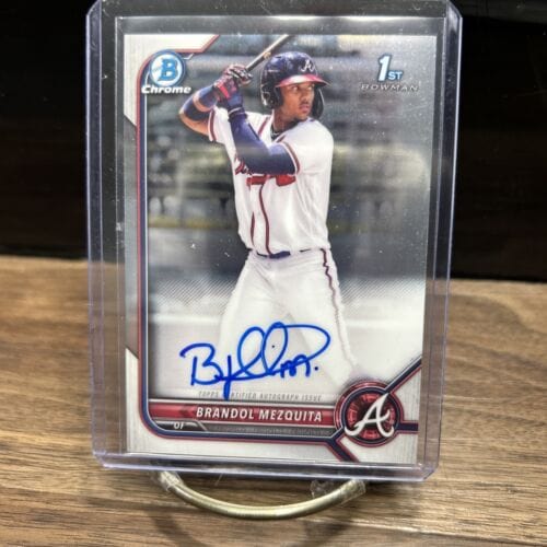 Cheap Sneaks Footwear/Sports Cards Baseball Card 2022 Bowman Chrome Brandol Mezquita 1st Bowman Auto Braves Prospect Au