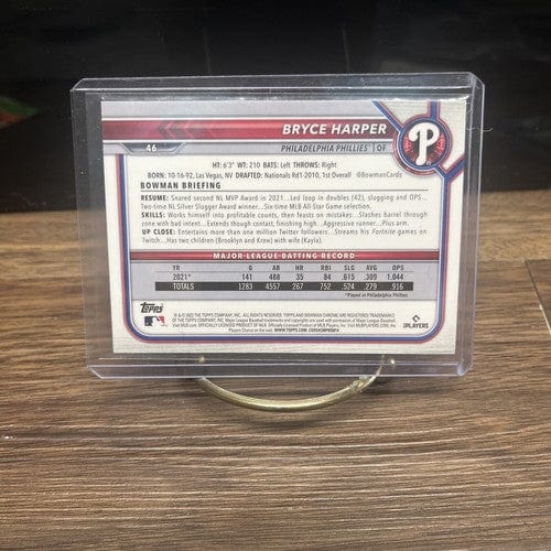 Cheap Sneaks Footwear/Sports Cards Baseball Card 2022 Bowman Chrome Bryce Harper #46