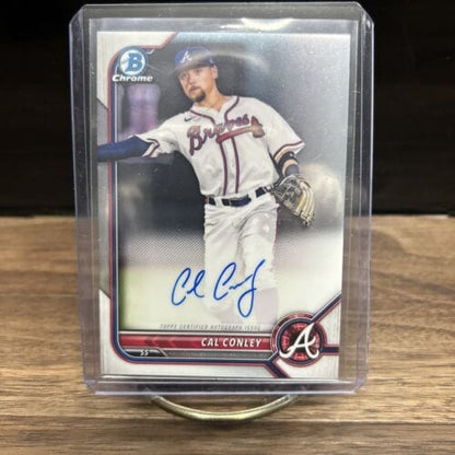 Cheap Sneaks Footwear/Sports Cards Baseball Card 2022 Bowman Chrome Cal Conley Prospect Auto Autograph #CPA-CC Braves