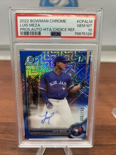 Cheap Sneaks Footwear/Sports Cards Baseball Card 2022 Bowman Chrome Luis Meza Prospect Auto HTA Choice Refractor 006/15