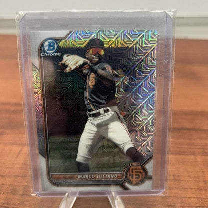 Cheap Sneaks Footwear/Sports Cards Baseball Card 2022 Bowman Chrome MARCO LUCIANO Mojo Mega Box Refractor #BCP-7 SF Gia