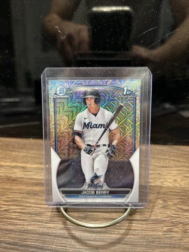 Cheap Sneaks Footwear/Sports Cards Baseball Card 2022 Bowman Chrome Mojo BCP-108 Jacob Berry Top Prospect Miami Marlins
