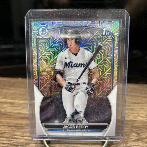 Cheap Sneaks Footwear/Sports Cards Baseball Card 2022 Bowman Chrome Mojo BCP-108 Jacob Berry Top Prospect Miami Marlins