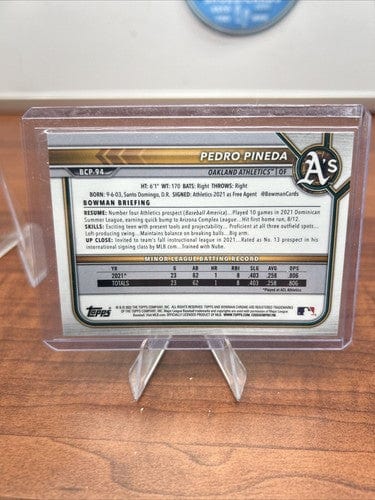 Cheap Sneaks Footwear/Sports Cards Baseball Card 2022 Bowman Chrome Pedro Pineda Green Mini Diamond /99 Oakland A’s P