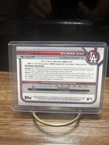 Cheap Sneaks Footwear/Sports Cards Baseball Card 2022 Bowman Chrome Prospects Wilman Diaz Los Angeles Dodgers #BCP-135
