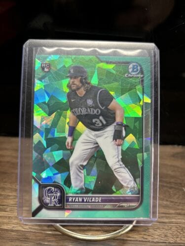 Cheap Sneaks Footwear/Sports Cards Baseball Card 2022 Bowman Chrome Sapphire #14 Ryan Vilade Aqua Refractor RC 20/99 Ro